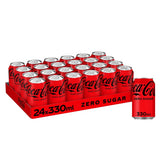 Coca-Cola Zero Sugar cola 24 x 330ml cans - British product