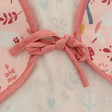 Ziggle Baby Coverall Feeding Bib - Pink Unicorn Garden