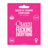Vinyl Sticker Set with Crown and Text Design (Pack of 5)