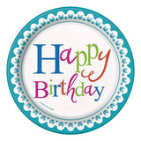 Unique Party Confetti Birthday Cake Plate (Pack of 8)
