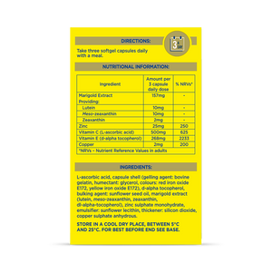 Eye Health Supplement with Lutein, Zeaxanthin, and Vitamins, 90 Capsules (1 Month Supply)