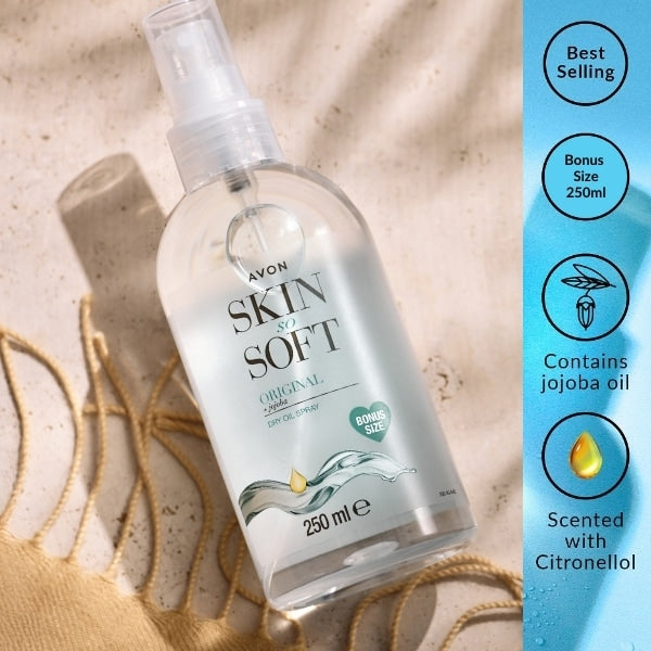Skin So Soft Original Dry Oil Spray - 250Ml Bonus Size