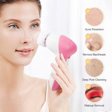 Livingandhome 5 in 1 Electric Facial Cleansing Brush Set