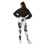 Pastel Abstract Print Fitted Ankle-Length Leggings for Ages 9-10 Years