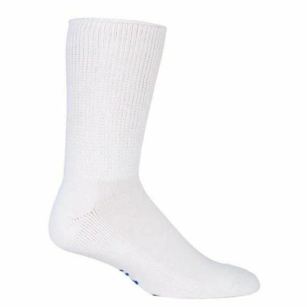 IOMI 3 Pairs Kids Diabetic Socks for Swollen Legs 12-3 UK White / 3EA