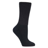 IOMI 3 Pairs of Diabetic Socks for Swollen Legs 4-8 UK Black / 3EA
