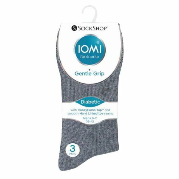IOMI Mens 6 Pairs Non Elastic Diabetic Socks 12-14 UK