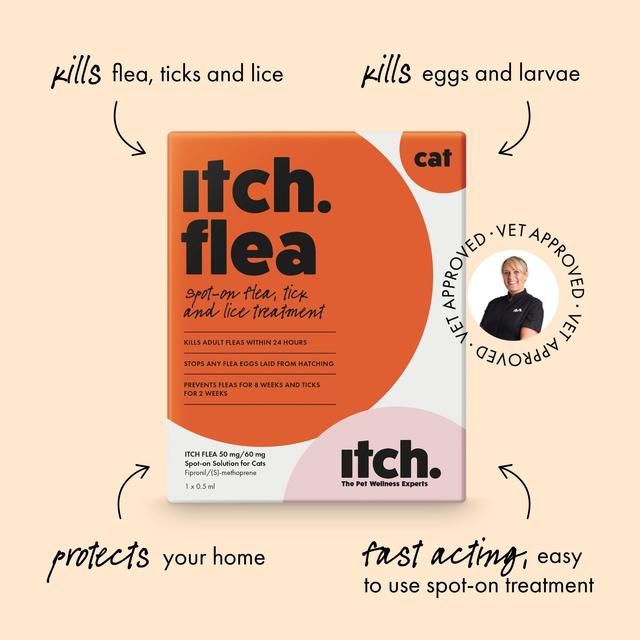Itch Flea Cat Spot-On Flea & Tick treatment (1kg+)