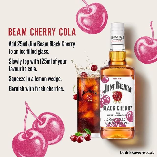 Jim Beam Black Cherry Kentucky Bourbon Whiskey 70cl