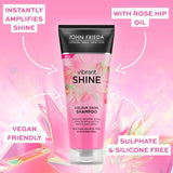 John Frieda Vibrant Shine Weightless Colour Shine Shampoo 250ml