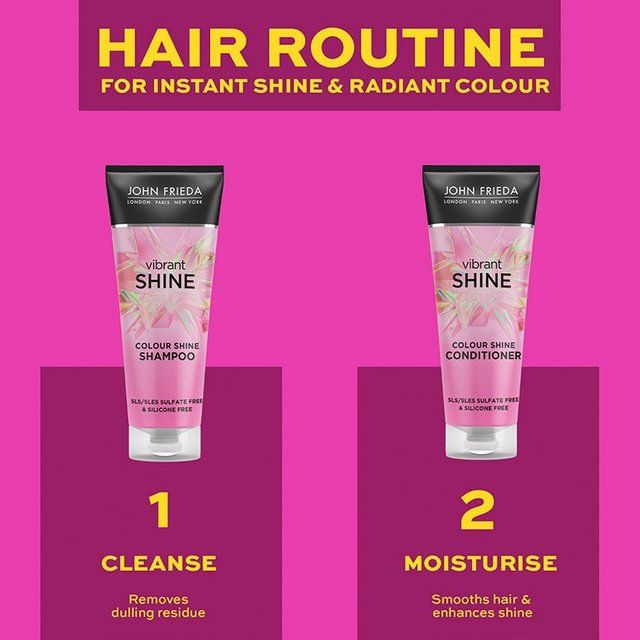 John Frieda Vibrant Shine Weightless Colour Shine Shampoo 250ml