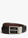 John Lewis 35mm Reversible Leather Belt, Black/Brown - McGrocer