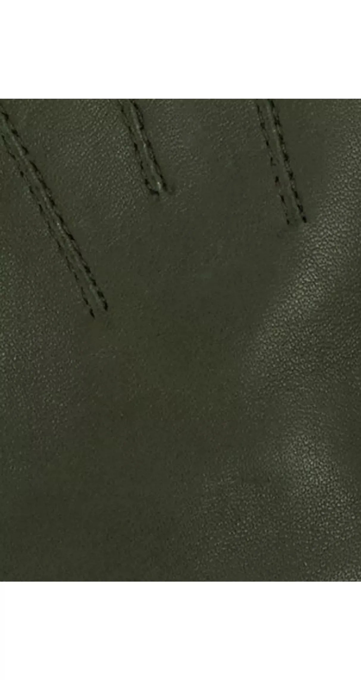 John Lewis Fleece Lined Women's Leather Gloves Green / L