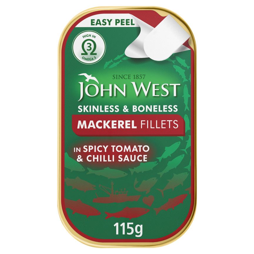 John West Mackerel Fillets in Spicy Tomato & Chilli Sauce