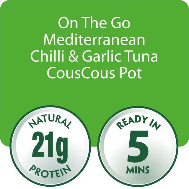 John West On The Go Mediterranean Chilli & Garlic Tuna Couscous Pot 120g