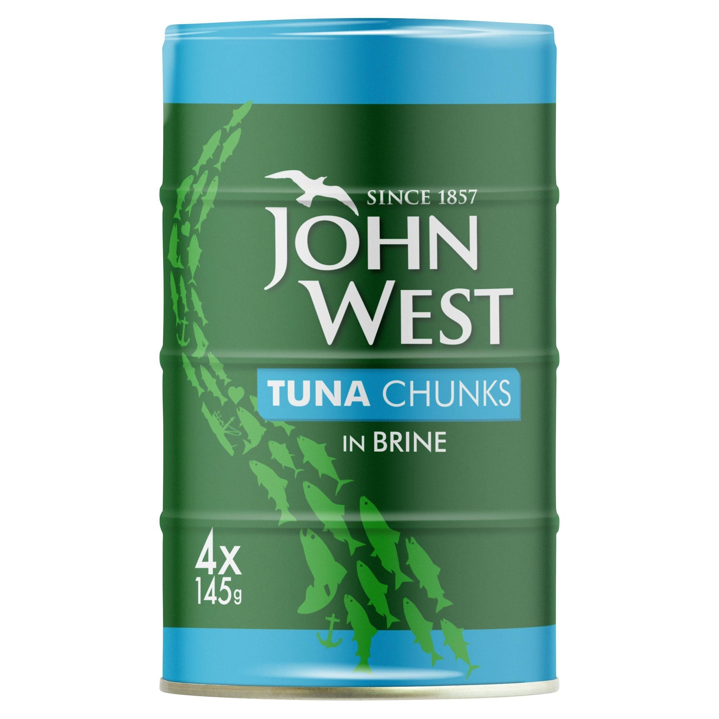 John West Tuna Chunks in Brine 4x145g