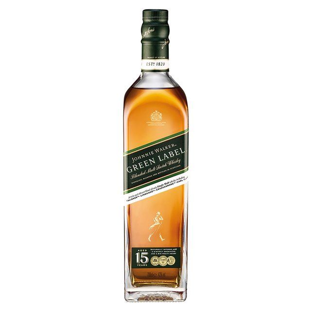 Johnnie Walker Green Label 15 Year Old Blended Scotch Whisky 70cl