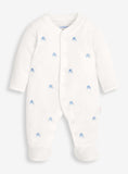 JOJO MAMAN BÉBÉ Elephant Embroidered Sleepsuit Up To 3 mths