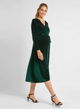 JOJO MAMAN BÉBÉ Velvet Maternity & Nursing Wrap Dress S