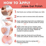 JoLee Gel Nail Polish Set 6x10ml - 4 Colours + Top & Base