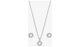 Jon Richard Rhodium Plated Cubic Zirconia Twist Gift Set