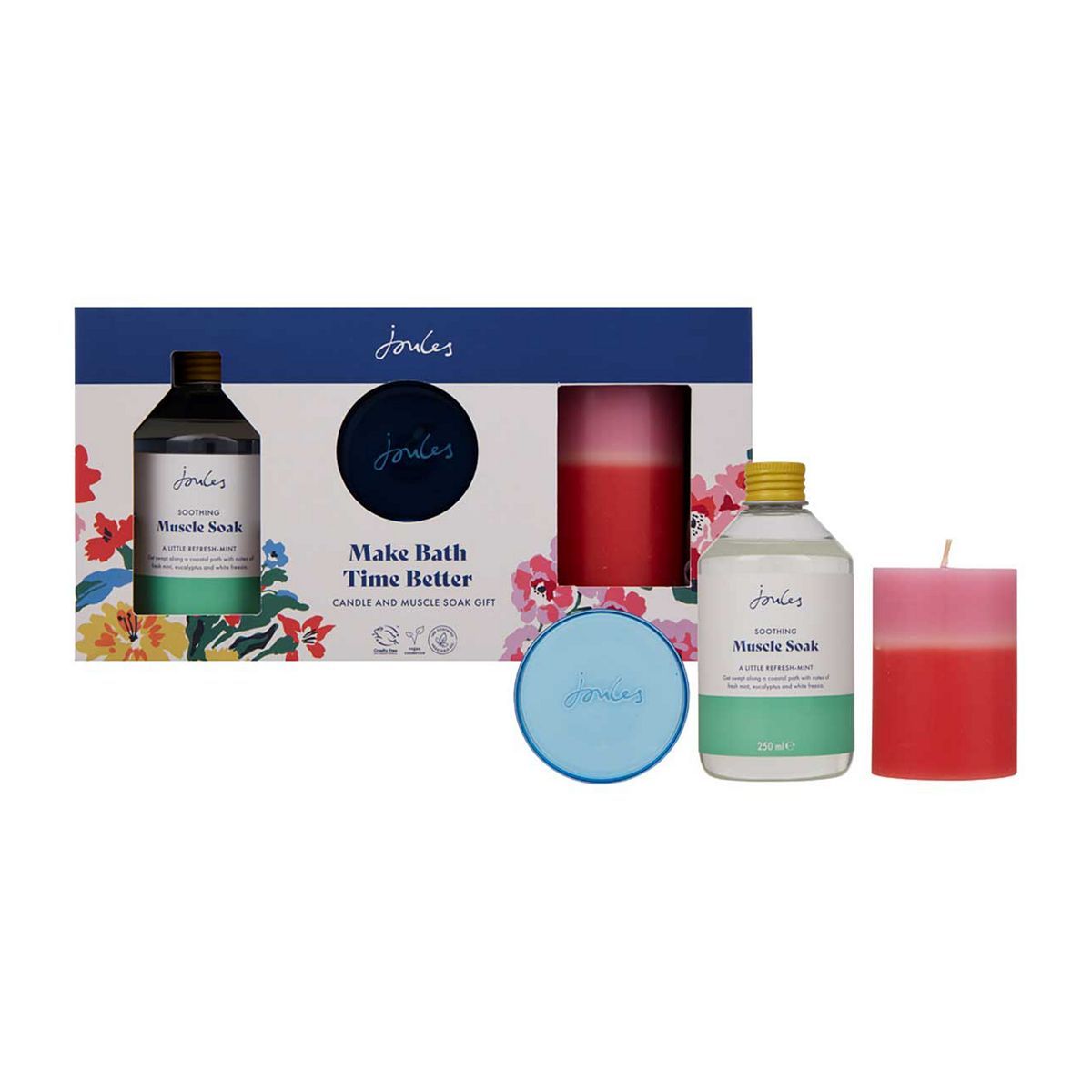 Joules Ladies Make Bath Time Better Candle and Muscle Soak Gift