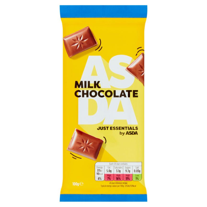 JUST ESSENTIALS by ASDA Milk Chocolate Sharing Bar – McGrocer