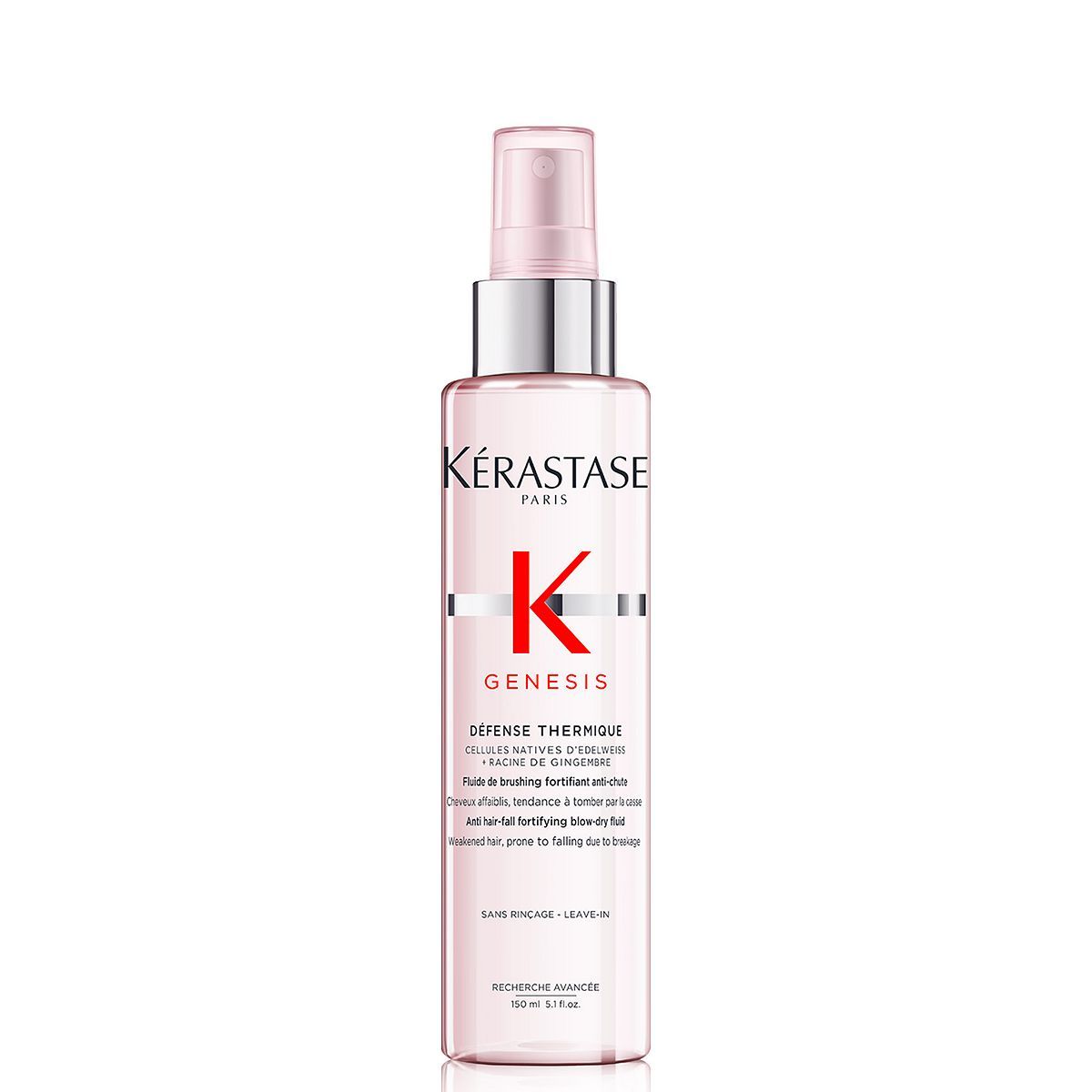 Kérastase Genesis, Nourishing Blow-dry Spray Cream, For Weakened Hair, With Ginger Root, Defence Thermique, 150ml