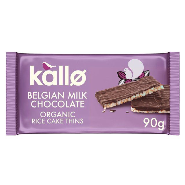 Kallo Organic Milk Chocolate Rice Cake Thins 90g