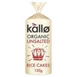 Kallo Organic Unsalted Rice Cakes 130g