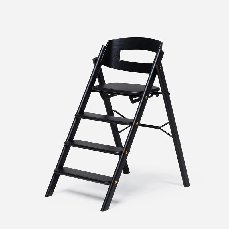KAOS Klapp highchair in Majestic Oak and Black (British brand)