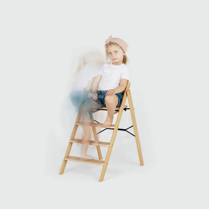 KAOS Klapp newborn highchair bundle in Majestic Oak, imported from the UK
