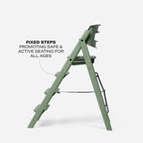 KAOS Klapp highchair bundle in Mineral Green, imported from the UK