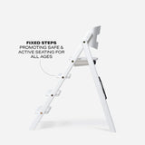 KAOS Klapp newborn seat and highchair bundle in smooth beech white - British product