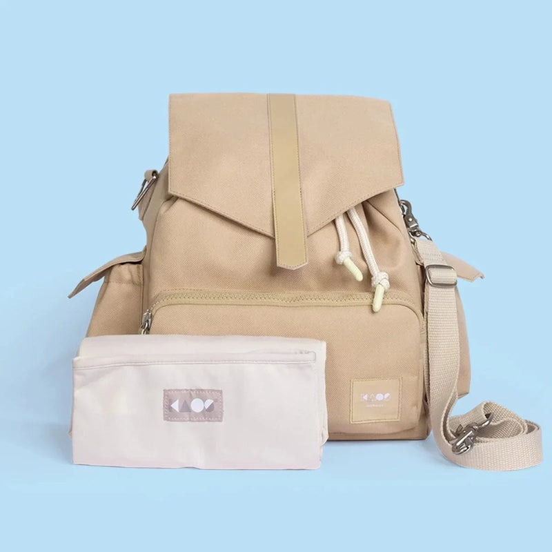 KAOS Ransel changing bag backpack in beige (British brand)