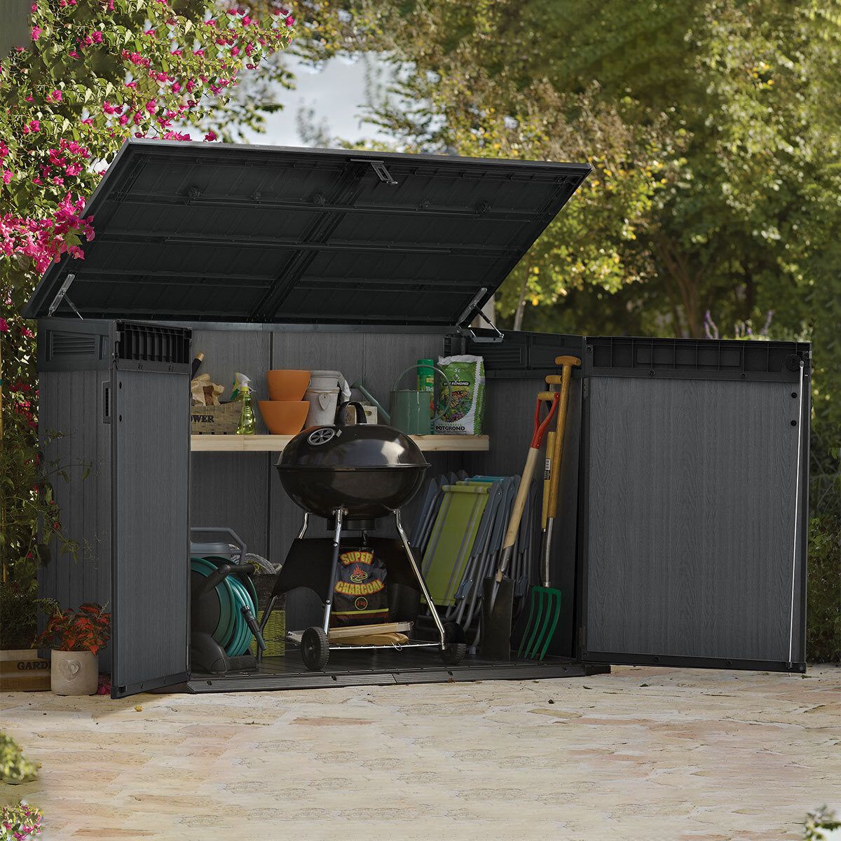 Keter Cortina Mega Store 6ft 3" x 3ft 7" (1.9 x 1.1m) Horizontal 2,020 Litre Storage Shed