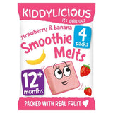 Kiddylicious Strawberry & Banana Smoothie Melts Baby Snacks Multi   4 x 6g