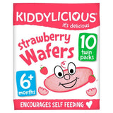 Kiddylicious Strawberry Maxi Wafers Baby Snacks Multi 10 x 4g