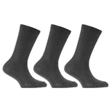 Kids Cotton School Socks (Pack Of 3) (UK Shoe 12.5-3.5) Grey / 120.0EA