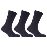 Kids Cotton School Socks (Pack Of 3) (UK Shoe 12.5-3.5) Navy / 1EA