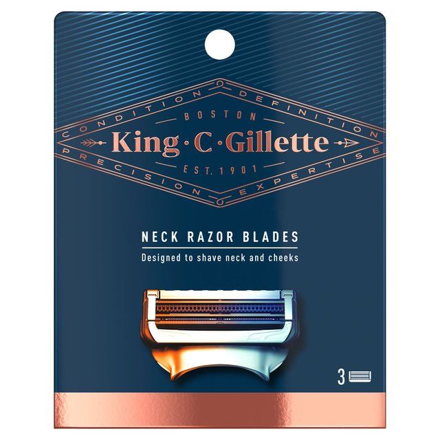 King C. Gillette Neck Shaving Razor Blades 3 per pack