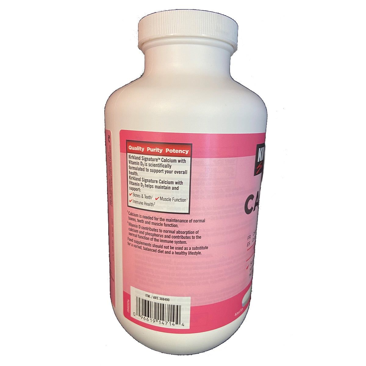 Kirkland Signature Calcium & Vitamin D3, 600 Count