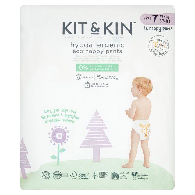 Kit & Kin Eco Nappy Pants Size 7 16 per pack