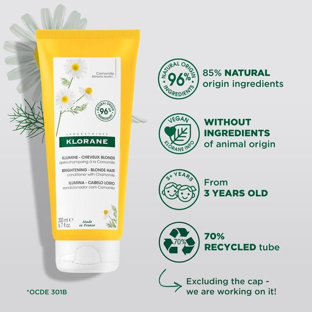 Klorane Brightening Conditioner with Camomile for Blonde Hair 200ml