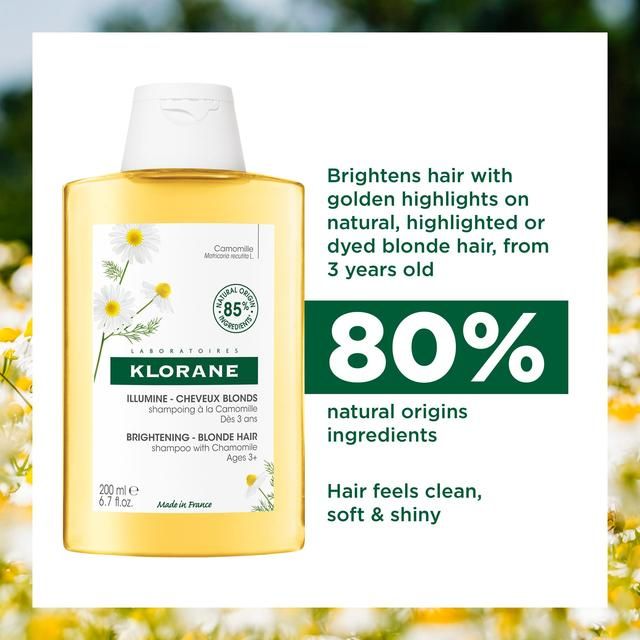 Klorane Brightening Shampoo with Camomile for Blonde Hair 200ml