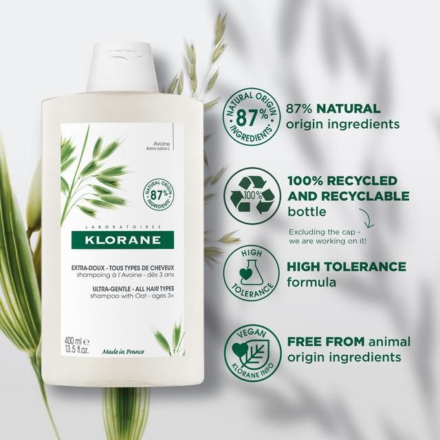 Klorane Softening Shampoo with Oat Milk for the Whole Family 400ml