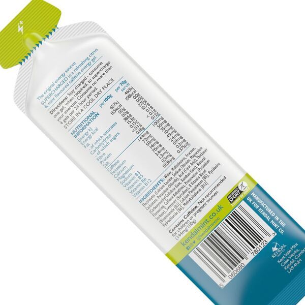 KMC NRG Gel + Caffeine Energy Gel Citrus & Mint - 12x70g