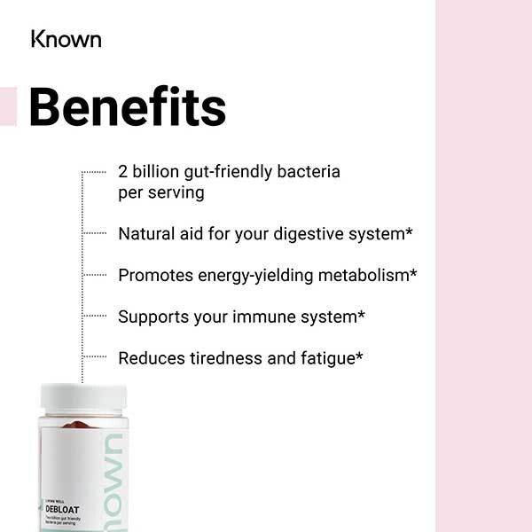 Known Debloat Mixed Berry Gut Health Gummy Supplements x 60