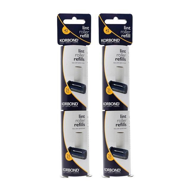 Korbond Lint Roller Refills - Twin Pack - 84 Sheets 84 per pack