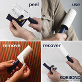 Korbond Lint Roller Refills - Twin Pack - 84 Sheets 84 per pack
